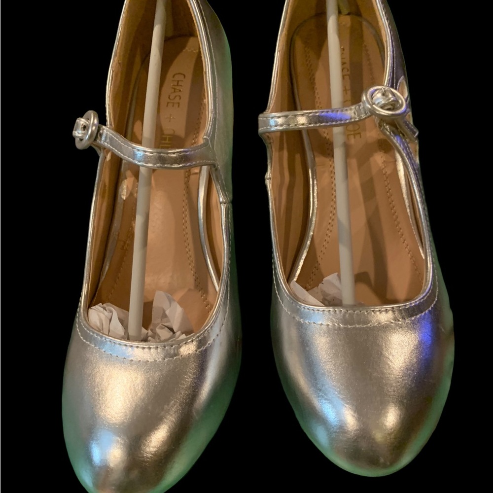 Chase + Chloe Silver Heels